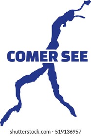 Lake Como silhouette with name