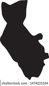 Lake county map in the state of California