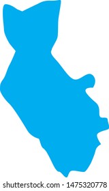 Lake county map in the state of California