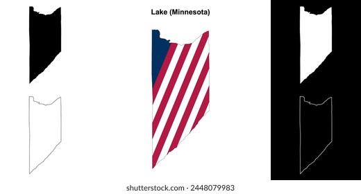 Lake County (Minnesota) outline map set