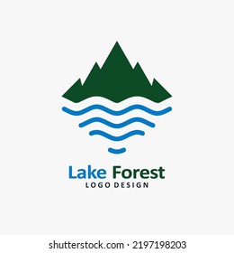 Lake forest logo design vector