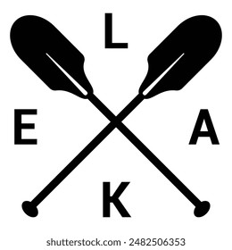 Lake Funny Quotes Black and White Design
