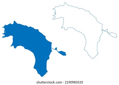 Lake Garibaldi (Canada, North America) map vector illustration, scribble sketch map
