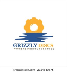 lake gear grizzly discs logo design