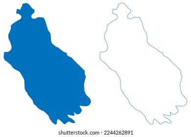 Lake Gummare (Africa, Federal Democratic Republic of Ethiopia) map vector illustration, scribble sketch map