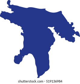 Lake Huron silhouette