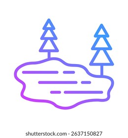 Lake Icon Element For Design