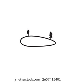 Icono de lago Ilustración Elemento Diseño