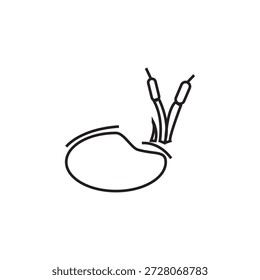 ícone lago ilustração elemento design