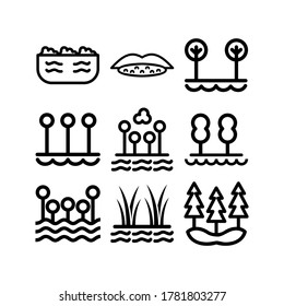 lake icon or logo isolated sign symbol vector illustration - Collection of high quality black style vector icons
