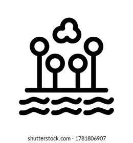 lake icon or logo isolated sign symbol vector illustration - high quality black style vector icons
