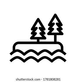 lake icon or logo isolated sign symbol vector illustration - high quality black style vector icons
