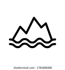 lake icon or logo isolated sign symbol vector illustration - high quality black style vector icons
