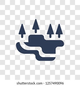 Lake icon. Trendy Lake logo concept on transparent background from camping collection