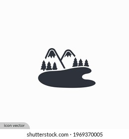 lake icon icon vector illustration simple design element