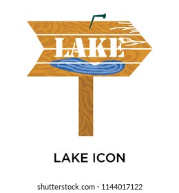 Lake icon vector isolated on white background for your web and mobile app design, Lake logo concept