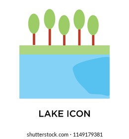 Lake icon vector isolated on white background for your web and mobile app design, Lake logo concept