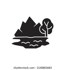 Lake icons  symbol vector elements for infographic web