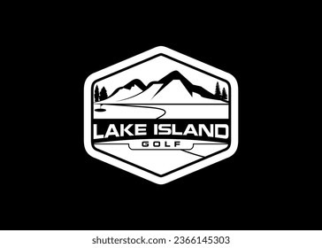  lake island vector logo design