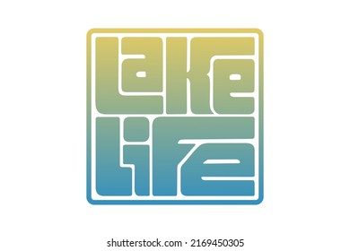 Lake Life Vector Logo Design. Hand Drawn Artwork