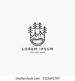 Lake Logo Design Template Vector Illustration