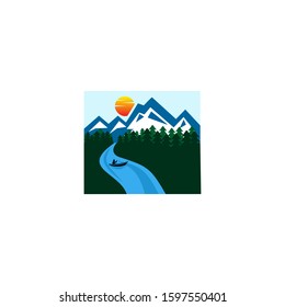Lake Logo Mountain Vector Images