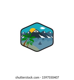 Lake Logo Mountain Vector Images