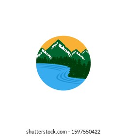 Lake Logo Mountain Vector Images