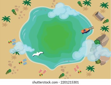 Lake map Vectors and Illustrations