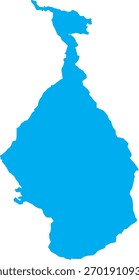 Lake Maracaibo Map Shape in Gulf of Venezuela