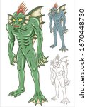 Lake Merman monster legendary creature and admitted hoax of Victoria, British Columbia, Canada.