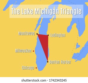 The Lake Michigan Triangle Map.