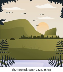 lake in the middle of the forest