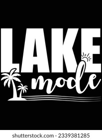 Lake mode EPS file for cutting machine. You can edit and print this vector art with EPS editor.