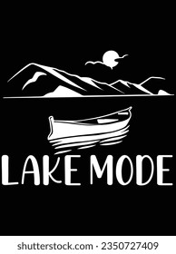 Vektorgrafik-Design im Lake-Modus, EPS-Datei. Design-Datei für T-Shirt. SVG, EPS-Schnittwortdatei
