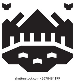 Icono de Vector moderno del lago: Plantilla de símbolos de ilustración mínima para el diseño de interfaz de usuario del App móvil de Web