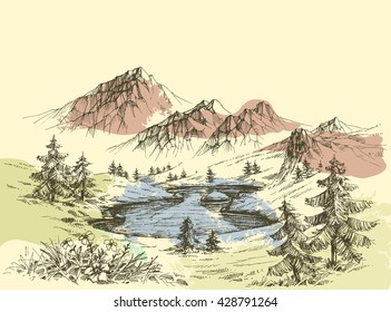 Lake in the mountains