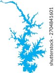 Lake Norman Map Shape in North Carolina