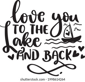 Lake Ocean Lettering Quotes Quotation Motivational Inspirational Printable Poster T-Shirt Design Sticker