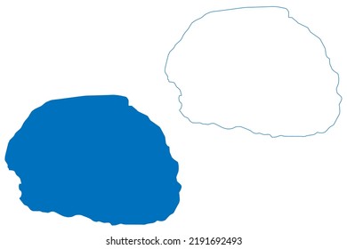 Lake Oskjuvatn (Iceland) map vector illustration, scribble sketch Lake Öskjuvatn or Askja Lake map