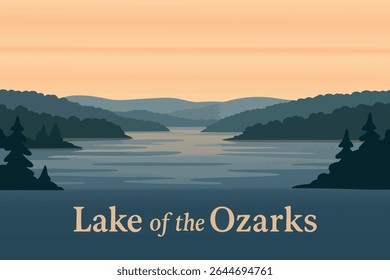O Lago dos Ozarks, no Missouri, com águas serenas e tranquilas, é o destino perfeito para um retiro tranquilo à beira do lago com vistas deslumbrantes e beleza ao ar livre.