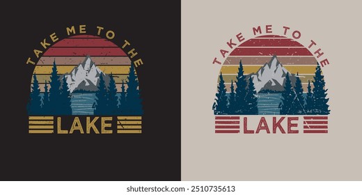 Lake Quotes Summer T-shirt Design This illustration can be used as a print on t-shirts and cards