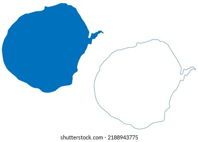 Lake Red (Republic of Croatia) map vector illustration, scribble sketch Crveno jezero map