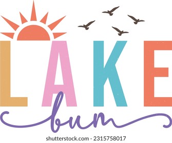 Paquete de diseño de sublimación de Lake Retro