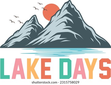 Pack de conception de la sublimation du lac Retro
