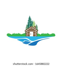 Side House, Editable Logo-Vektorillustration
