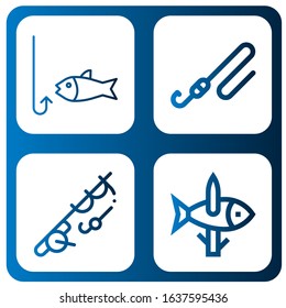 lake simple icons set. Contains such icons as Fishing, Fishing rod, can be used for web, mobile and logo