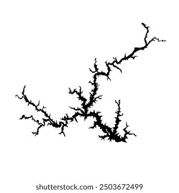 Lake sinclair Georgia map shape design