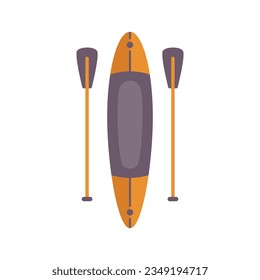 Lake sup surf icon flat vector. Paddle board. Emblem surfer isolated