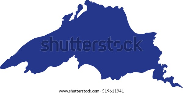 Lake Superior Silhouette Stock Vector (Royalty Free) 519611941